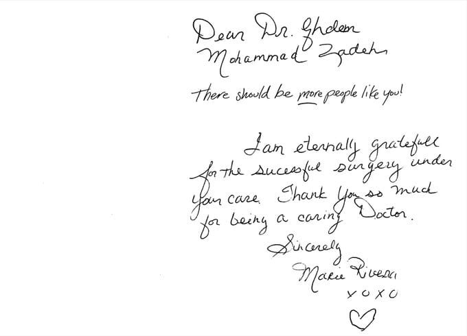 A handwritten note from the author of 'm y name is mona lisa '
